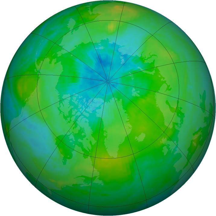 Arctic ozone map for 08 September 1982